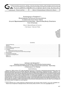 ABHANDLUNGEN DER GEOLOGISCHEN BUNDESANSTALT Abh