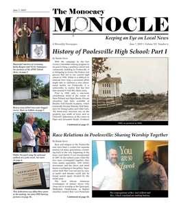 History of Poolesville High School: Part I