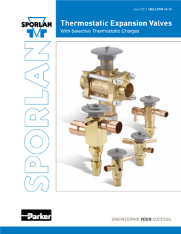 Sporlan Thermostatic Expansion Valves