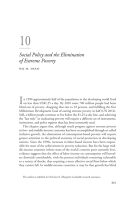 In 1990 Approximately Half of the Population in the Developing World Lived