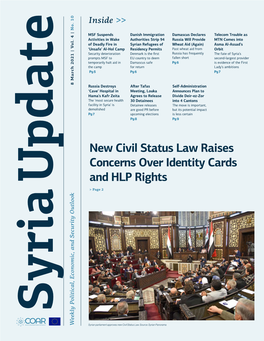 New Civil Status Law Raises Concerns Over Identity Cards and HLP Rights