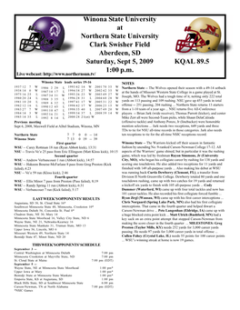 Northern State Game Note Sept 3.Pdf