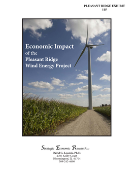 Economic Impact of the Pleasant Ridge Wind Energy Project