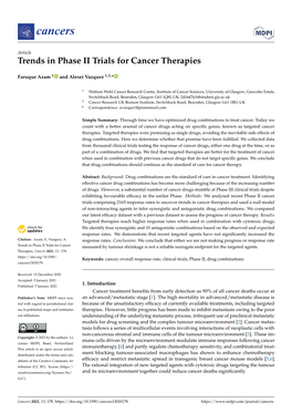 Trends in Phase II Trials for Cancer Therapies