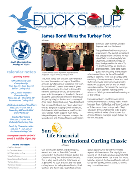 Invitational Curling Classic INSIDE THIS ISSUE Jeff Casper Cool Duck Bonspeil