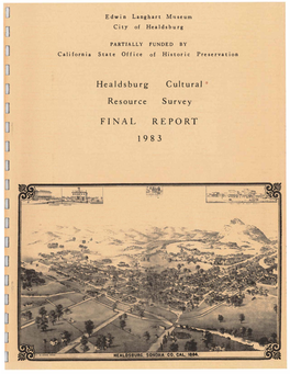 1983 Cultural Resource Survey-Final Report