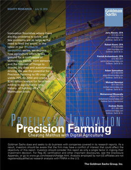 Precision Farming: Cheating Malthus with Digital Agriculture