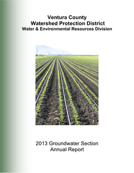 Ventura County Watershed Protection District 2013 Groundwater Section Annual Report