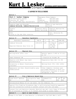 Cadmium Telluride