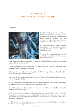 Chapter 8 Th E Slaying of Raktabija