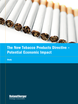 The New Tobacco Products Directive – Potential Economic Impact