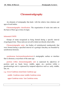 Chronostratigraphy