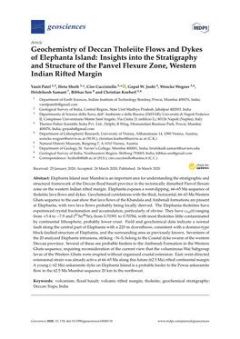 Geochemistry of Deccan Tholeiite Flows and Dykes of Elephanta Island