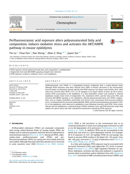 Perfluorooctanoic Acid Exposure Alters Polyunsaturated Fatty Acid