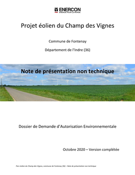 Projet Éolien Du Champ Des Vignes