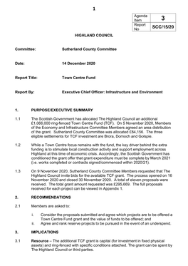 Scc/15/20 Highland Council