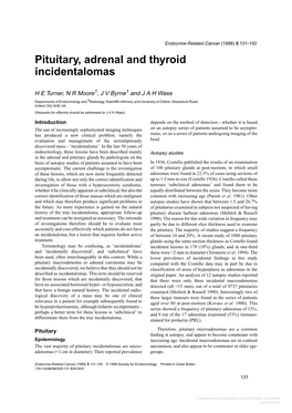 Pituitary, Adrenal and Thyroid Incidentalomas