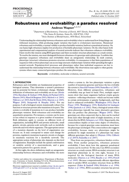 Robustness and Evolvability: a Paradox Resolved