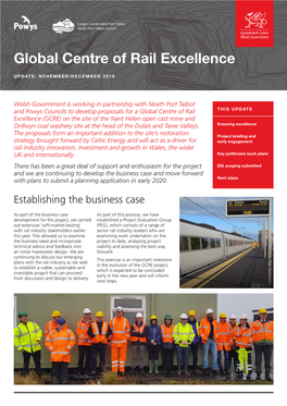 Global Centre of Rail Excellence in Wales Newsletter: November 2019