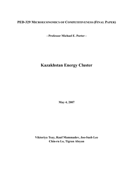 Kazakhstan Energy Cluster