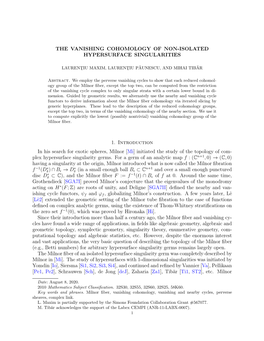 The Vanishing Cohomology of Non-Isolated Hypersurface Singularities