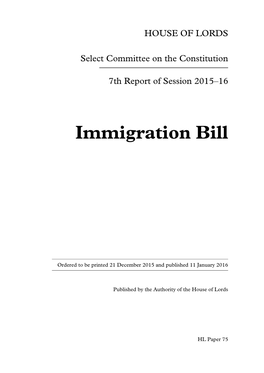 Immigration Bill