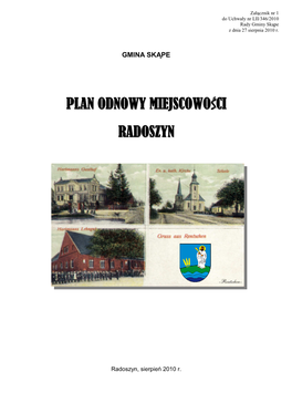 Plan Odnowy Miejscowości Radoszyn