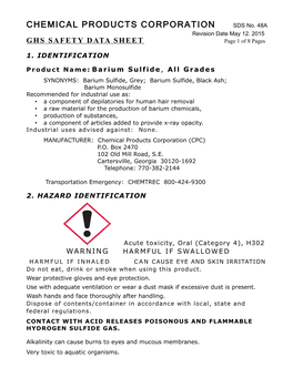 Barium Sulfide