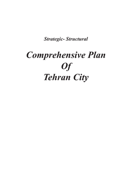 Comprehensive Plan of Tehran City