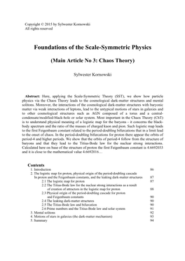 Foundations of the Scale-Symmetric Physics