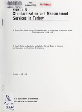 Standardization and Measurement Services in Turkey