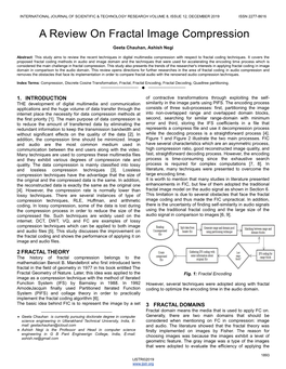 A Review on Fractal Image Compression