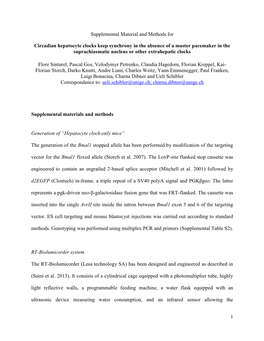 1 Supplemental Material and Methods for Circadian Hepatocyte Clocks