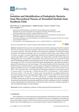 Isolation and Identification of Endophytic Bacteria from Mycorrhizal Tissues of Terrestrial Orchids from Southern Chile