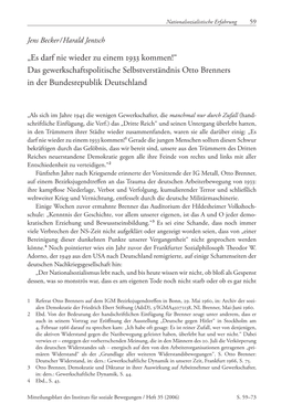 Das Gewerkschaftspolitische Selbstverständnis Otto Brenners in Der Bundesrepublik Deutschland