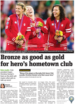 Bronze As Good As Gold for Hero's Hometown Club
