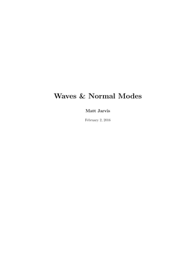 Waves & Normal Modes