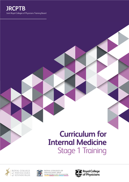 Curriculum for Internal Medicine Stage 1 Training 3