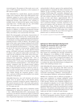 Raltegravir with Optimized Background Therapy for Resistant HIV-1 Infection Joseph A