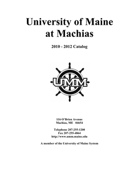 2010-2012 UMM Catalog