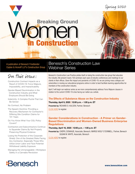 Benesch Women in Construction Spring 2020