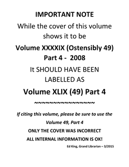 Volume XLIX (49) Part 4