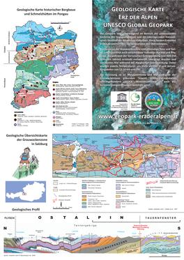 Geologische Karte Erz Der Alpen UNESCO Global Geopark Www