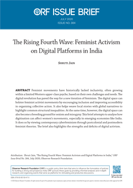 The Rising Fourth Wave: Feminist Activism on Digital Platforms in India