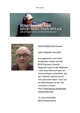 BDS-Sondernewsletter Herbst 2019