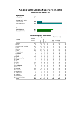 Ambito Valle Seriana Superiore E Scalve Disabili Censiti Al 30 Novembre 2010