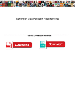 Schengen Visa Passport Requirements