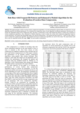 Rule Base with Frequent Bit Pattern and Enhanced K-Medoid Algorithm for the Evaluation of Lossless Data Compression