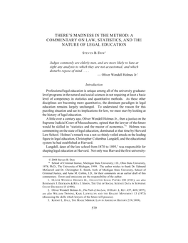 There's Madness in the Method: a Commentary on Law, Statistics, and the Nature of Legal Education