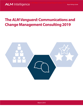 The ALM Vanguard: Communications and Change Management Consulting 2019